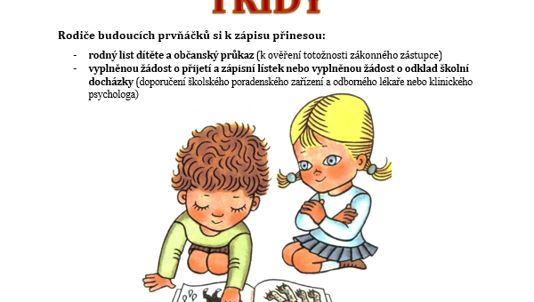 Zápis do 1. třídy 