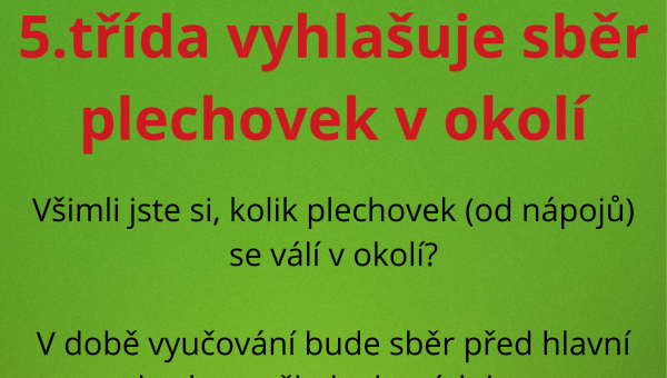 Vyhlášení sběru plechovek
