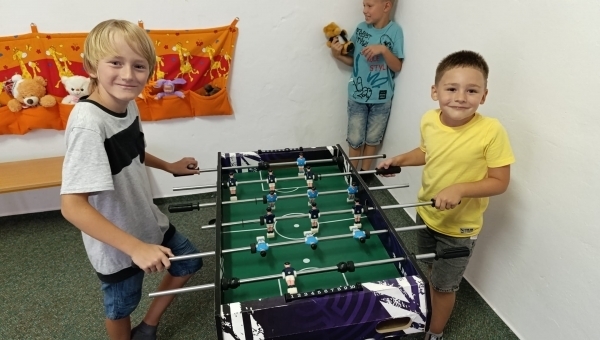 Školní družina při dešti