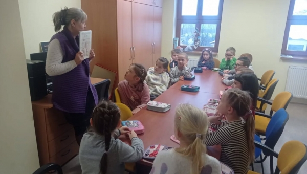 První třída v knihovně