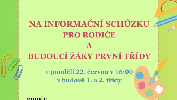 Pozvánka na setkání rodičů předškoláků